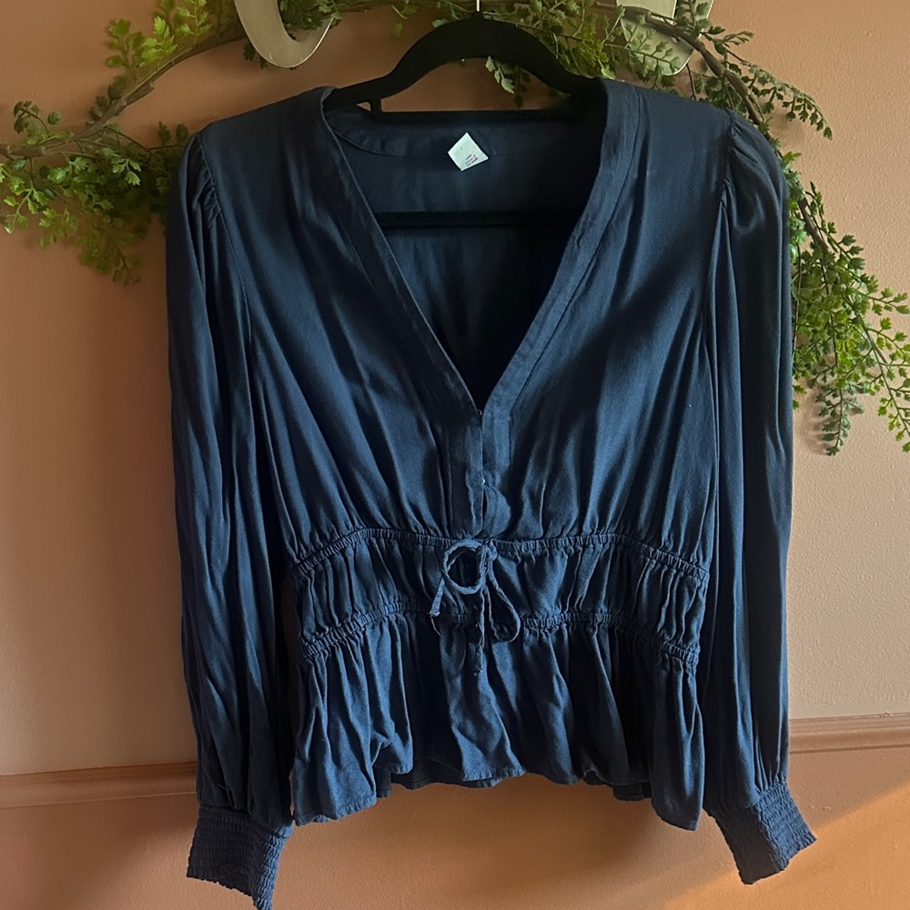 Elegant Old Navy Blue Women's Top